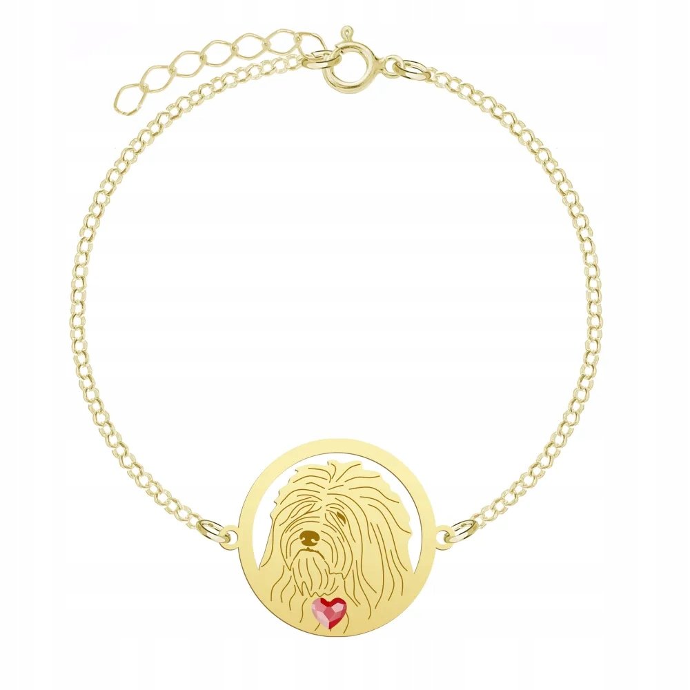 Bransoletka Złota z psem Odis 925 Biżuteria na Prezent Kobieta GRAWER