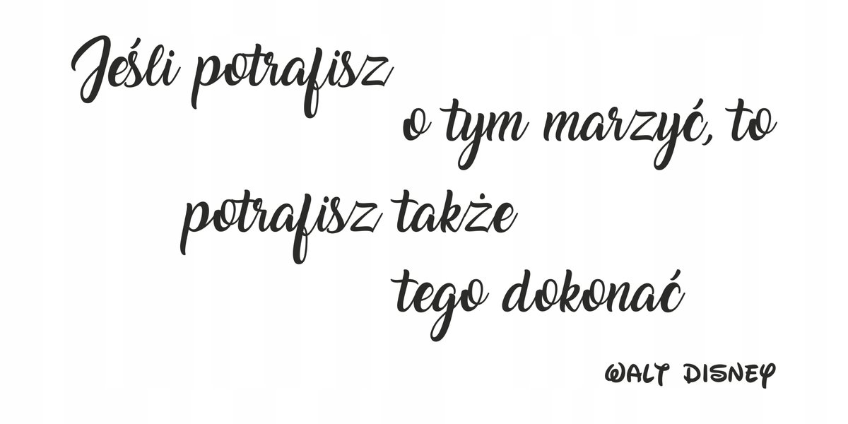 Naklejka ścienna cytat cytaty motto samoprzylepne / Centrum Naklejek