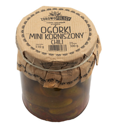 Zdrowopolscy Ogórki mini korniszony chili 510g