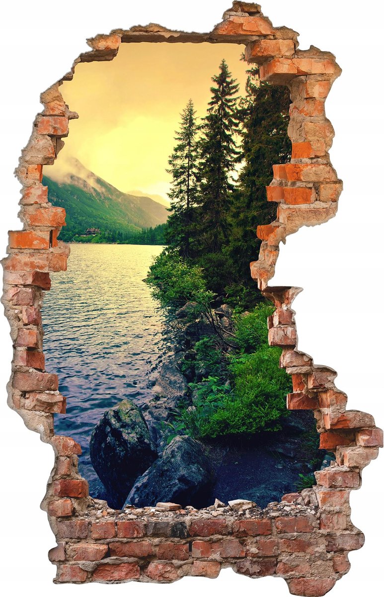 Naklejka ścienna Dziura w ścianie fototapeta 3d / Centrum Naklejek