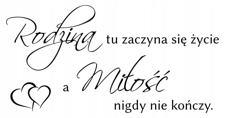 Naklejka ścienna na ścianę cytat RODZINA cytaty / Centrum Naklejek