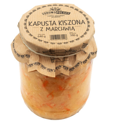 Zdrowopolscy Kapusta kiszona z marchwią 640g