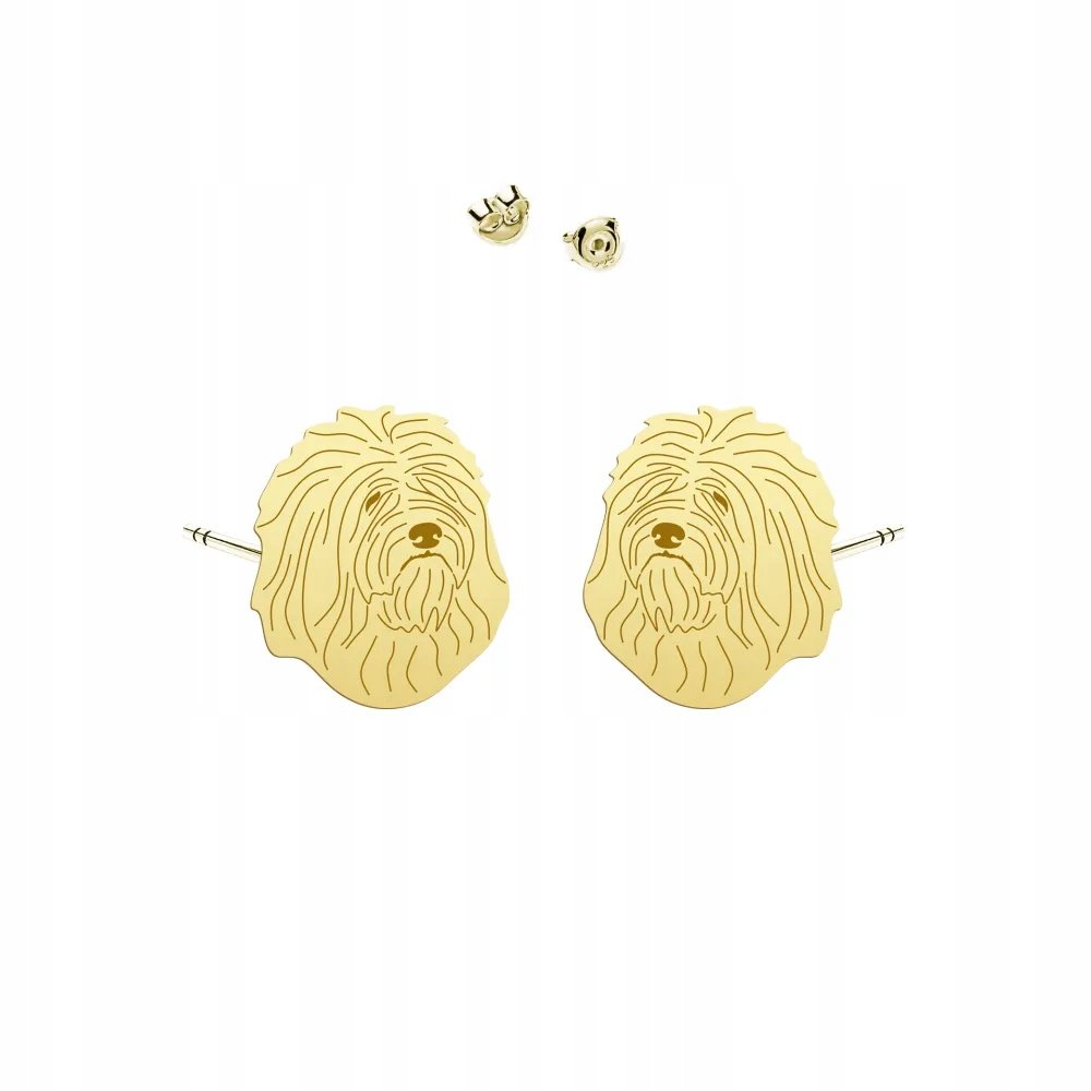 Kolczyki Złote z psem Odis 925 Sztyfty Prezent dla Kobiety DEDYKACJA