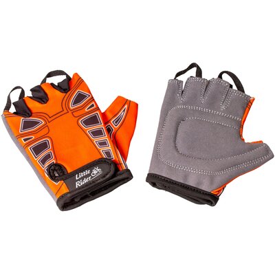 Rękawiczki rowerowe LITTLE RIDER Shield ( XXS) Pomarańczowo-szary