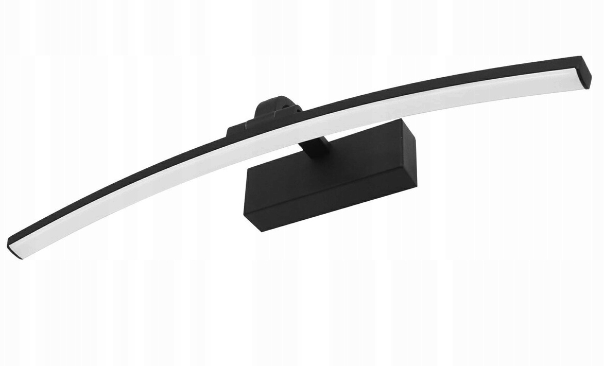 Lampa Łazienkowa Led Kinkiet Nad Lustro 12W 50cm Czarna Wygięta Terra 4200K