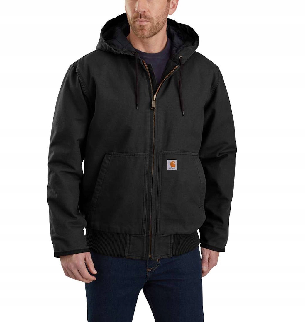 Carhartt kurtka Duck Active czarna kaptur XL