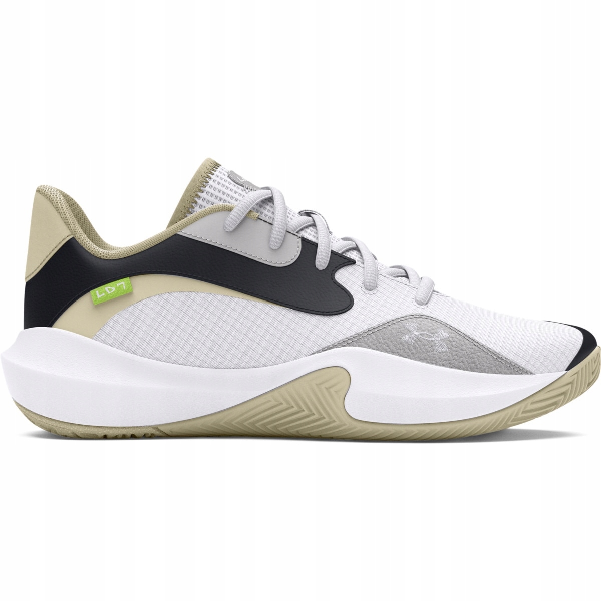 Buty do koszykówki uniseks Under Armour Ua Lockdown 7 Low białe