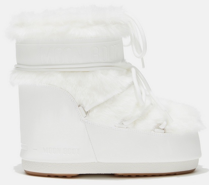 Ciepłe Śniegowce Moon Boot Classic Faux Fur Low 002 Optical White r. 39/41