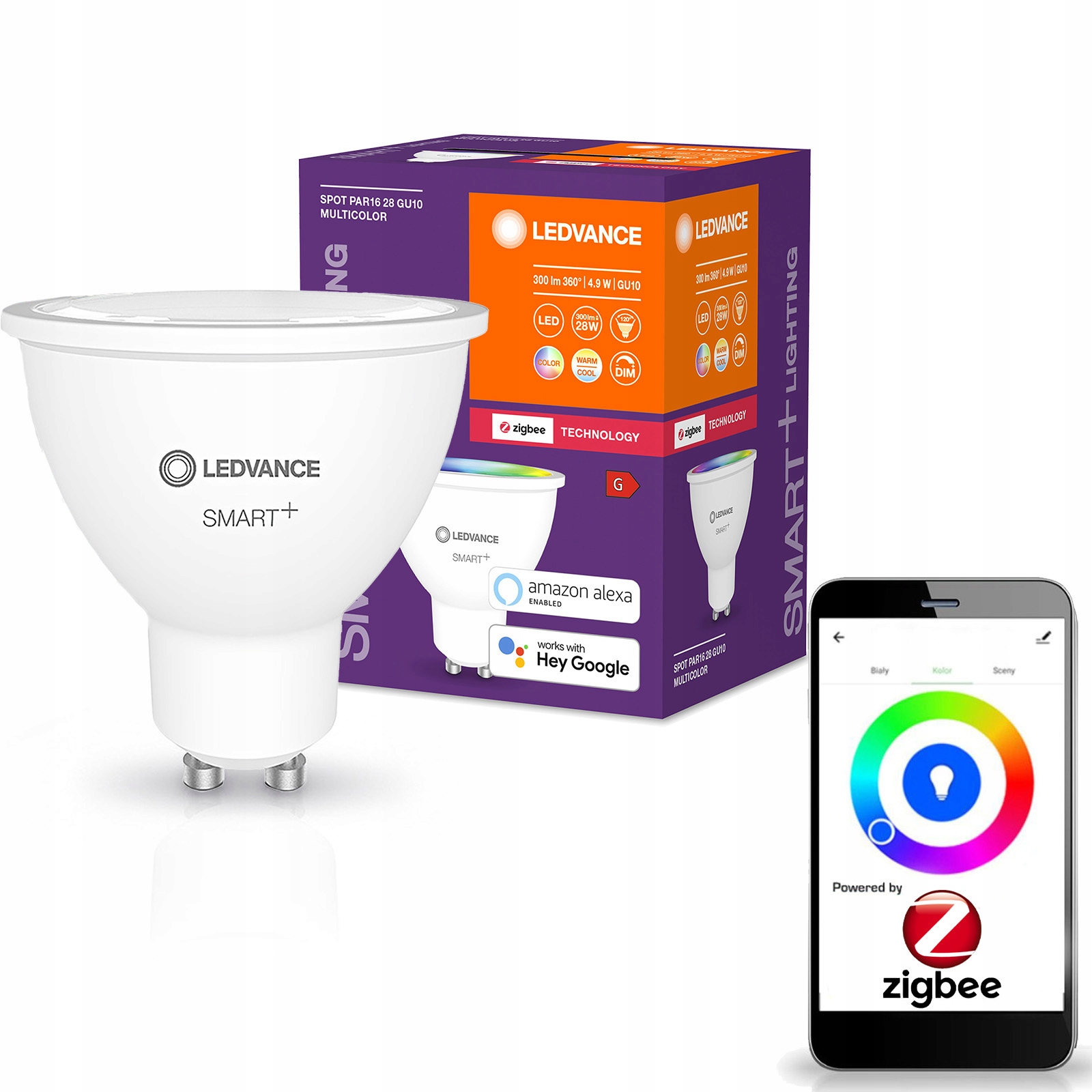 Żarówka Led GU10 4,9W Rgb Smart+ ZigBee Ledvance