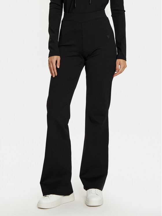 Guess Spodnie materiałowe V5RB06 KCLH0 Czarny Regular Fit