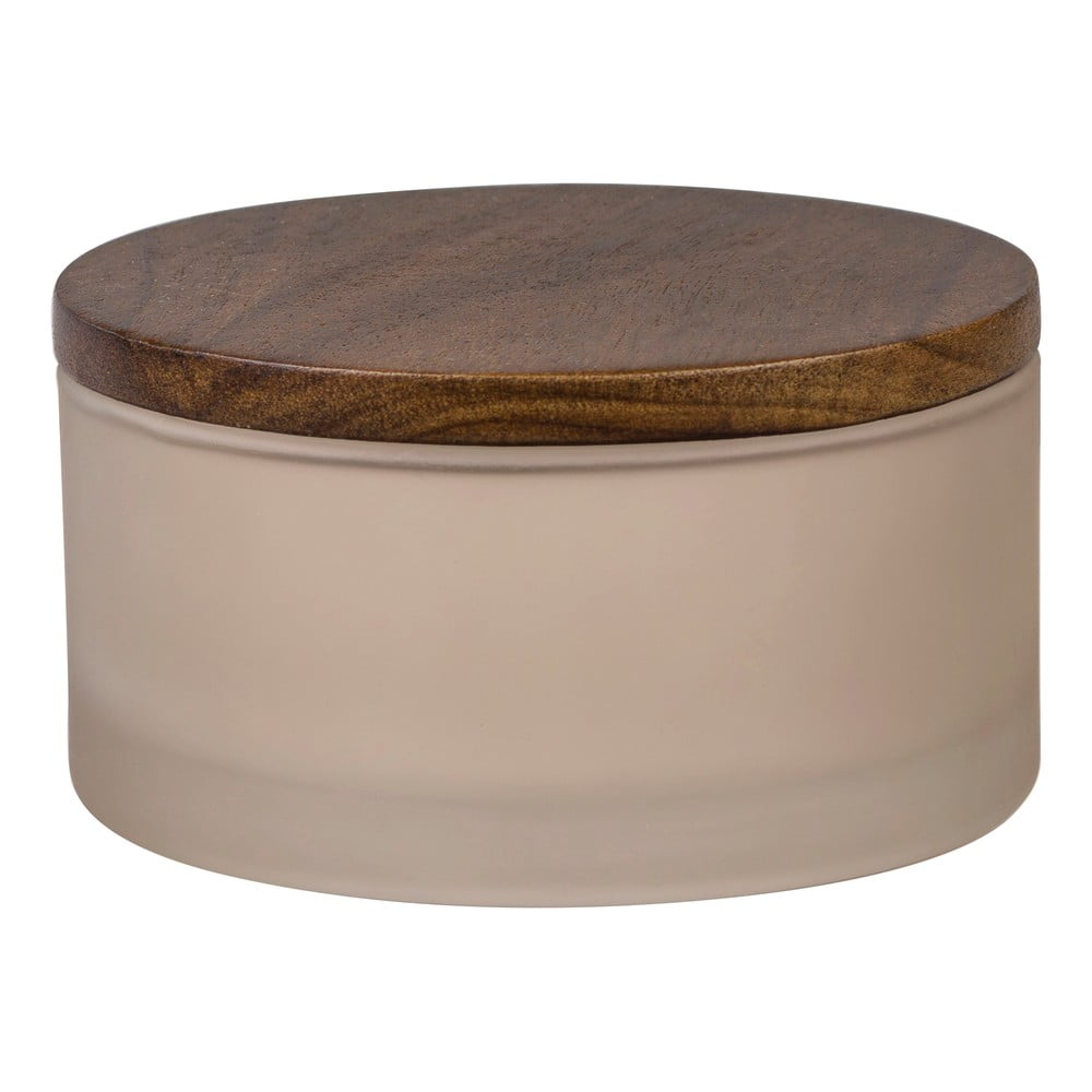 Beżowy szklany organizer łazienkowy na waciki Modest – Mette Ditmer Denmark