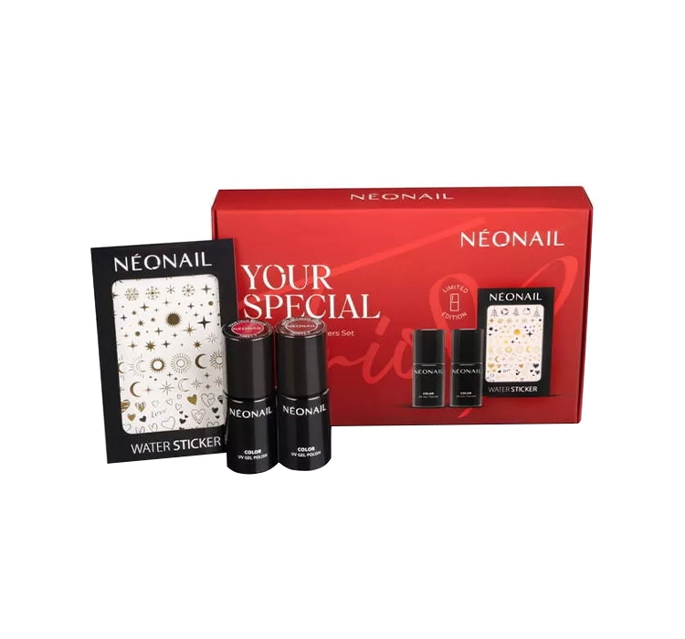 NeoNail Your Special Trio zestaw do manicure hybrydowego z wodnymi naklejkami