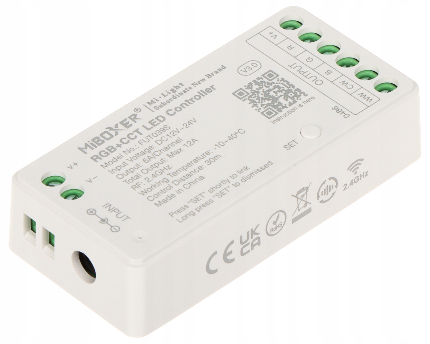Sterownik Oświetlenia Led FUT039S Rgbcct (rgbww) 12-24V DC MiBOXER/Mi-Light