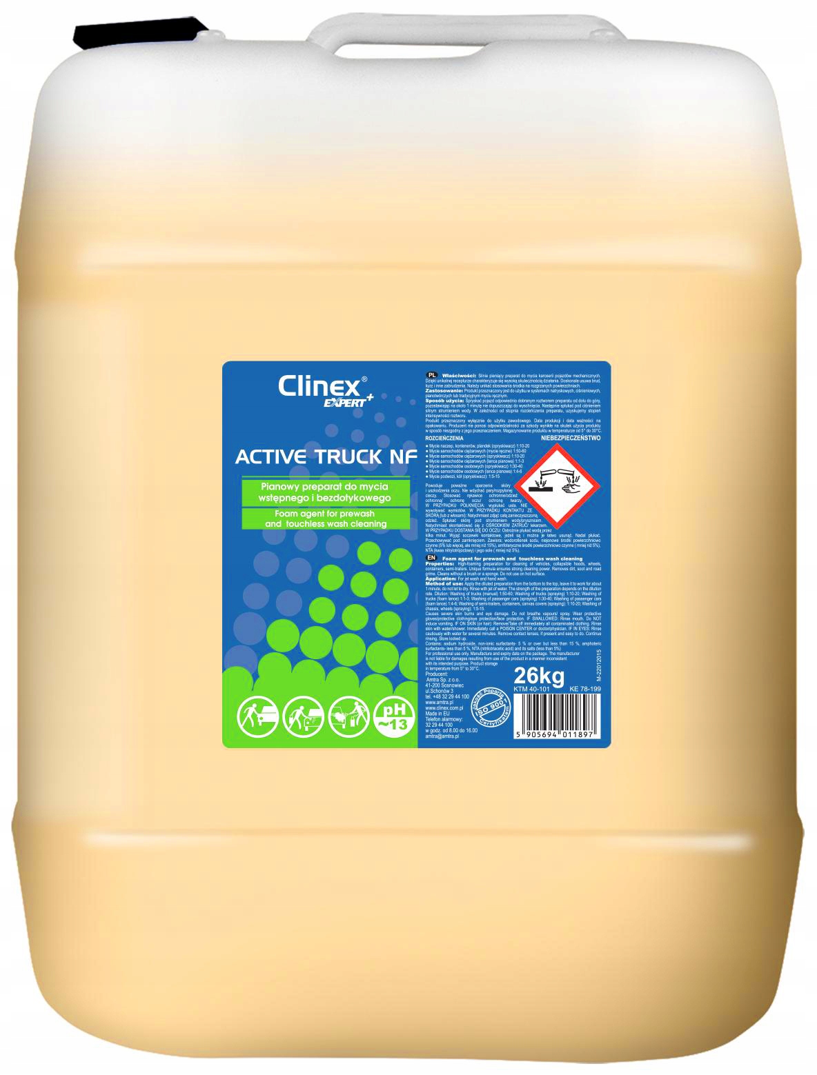 Clinex Active Truck Nf Aktywna Piana 26kg