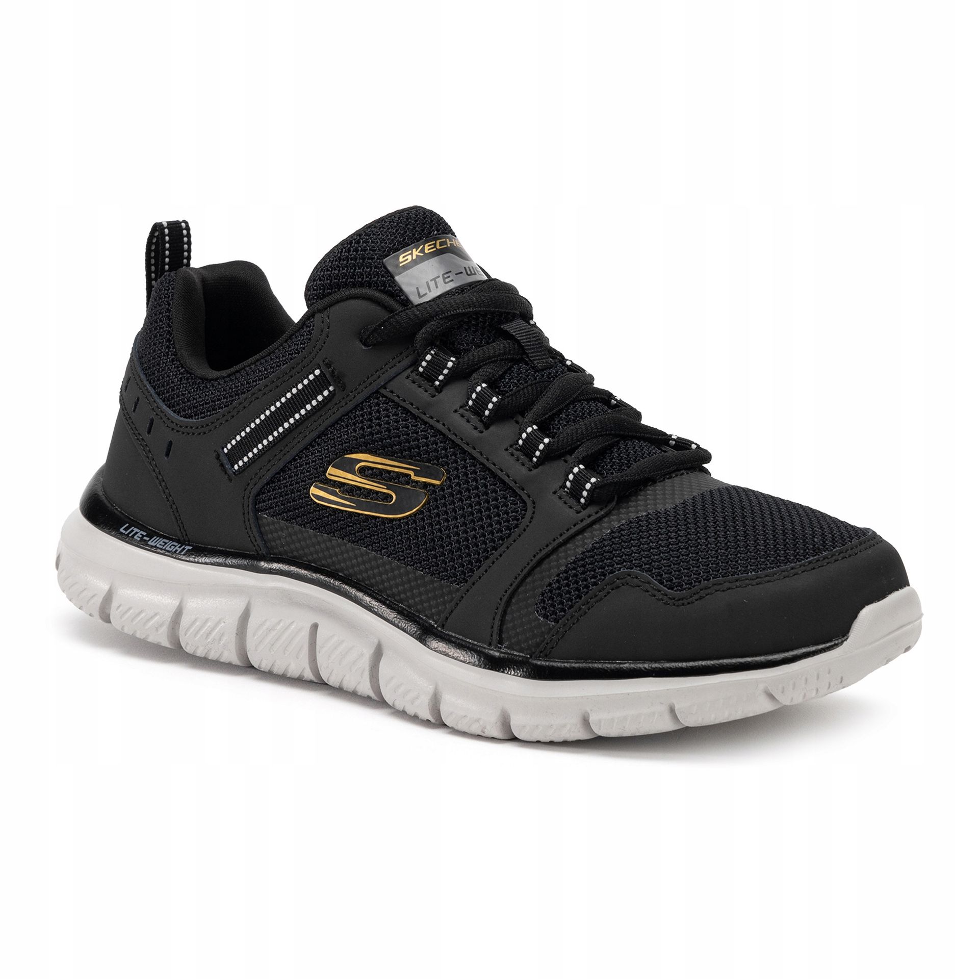 Buty męskie Skechers Track Knockhill black/gold 42 Eu