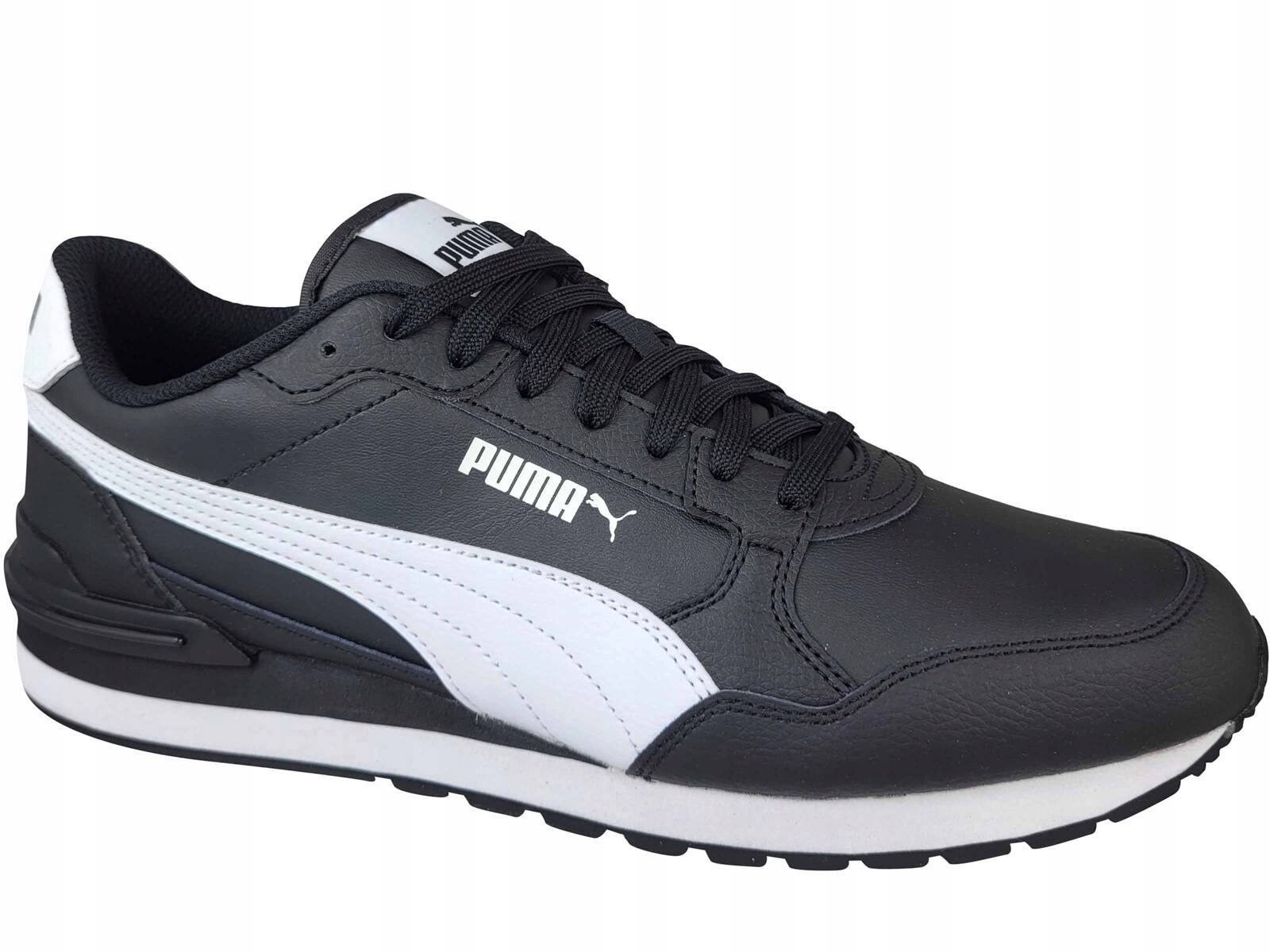Puma St Runner V4 399068 01 Buty Męskie Joggery Sportowe Czarne Skórzane