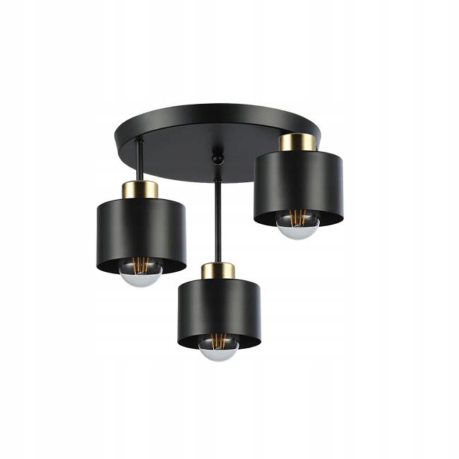Lampa Elza 5237 E27 x 3 Led czarny miedź okrągły Vip