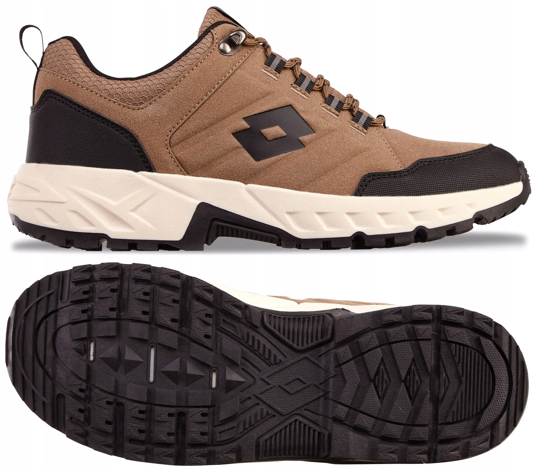Buty Męskie Lotto Ketcham Sportowe Brązowe Trekking Skóra Rozmiar 47