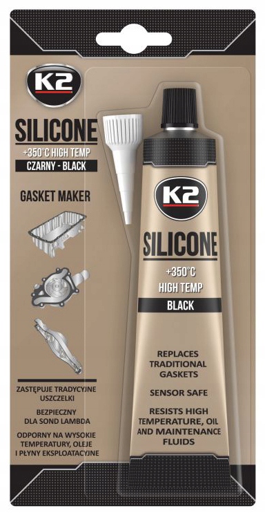 K2 Silikon Wysokotemperaturowy Czarny +350°C 85G