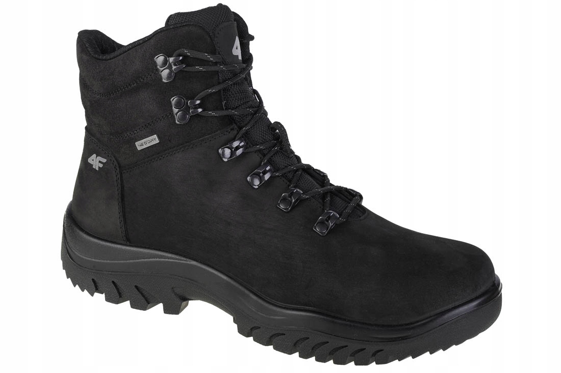 Buty Męskie 4F OBMH255 Zimowe Trekking Czarne Góry Ciepłe