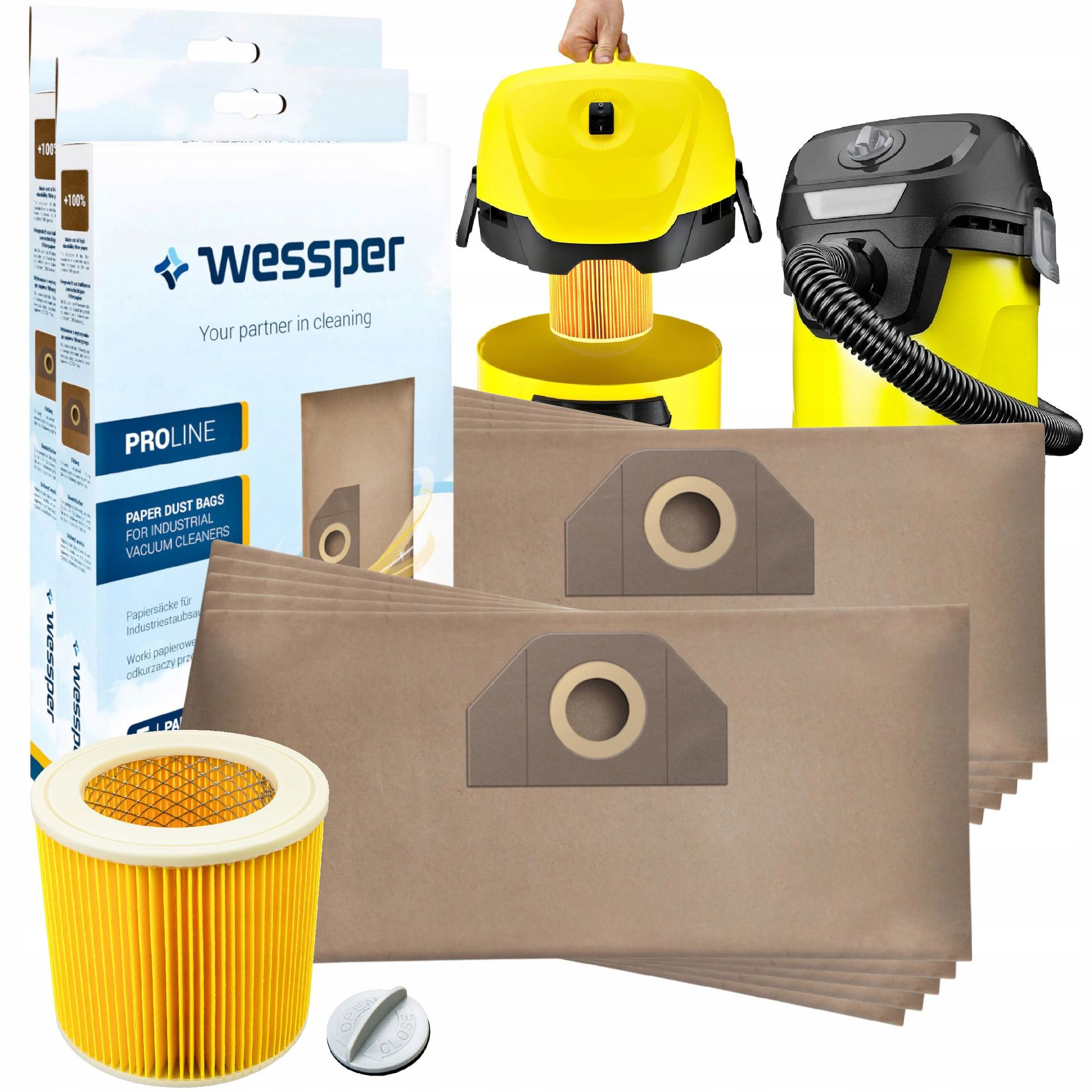 10x Worki do odkurzacza Karcher WD3 WD2 filtr do Karcher Wd 3 200 MV3 MV2