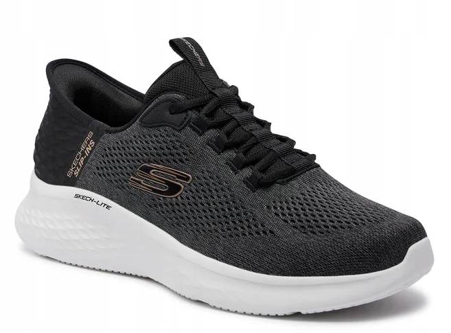 Skechers Buty Męskie Sportowe Skech-Lite wsuwane lekkie czarne 45 Eu