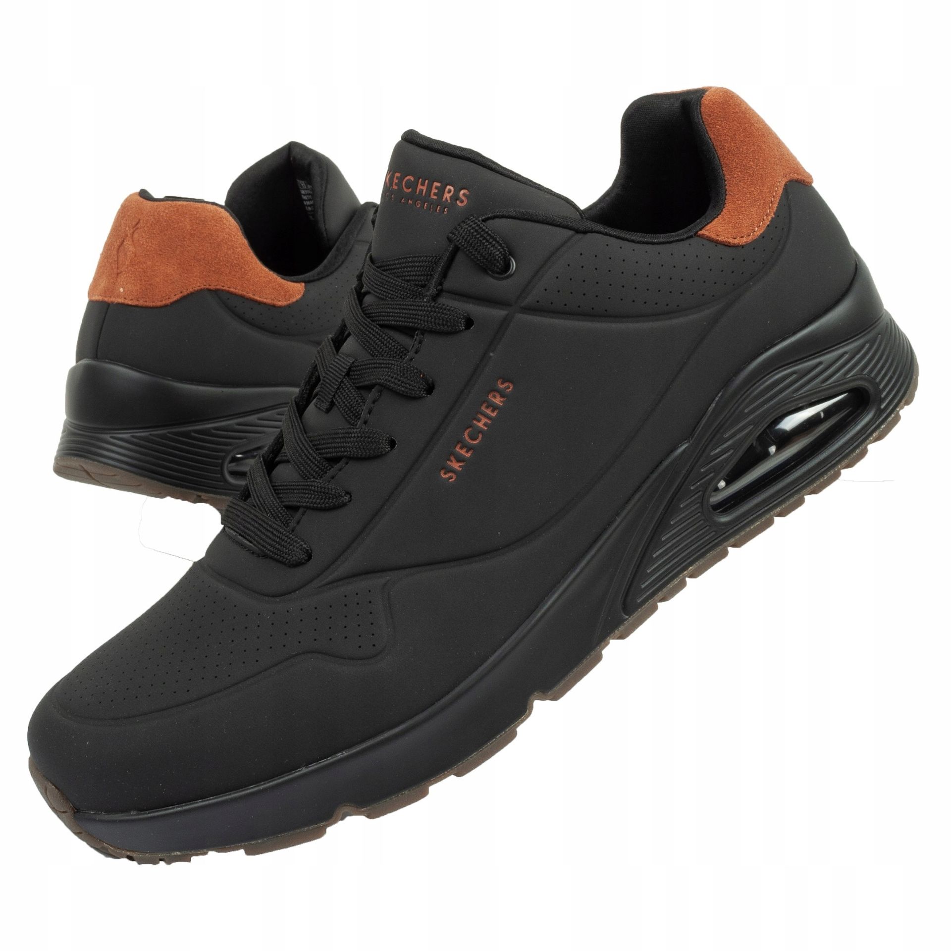 Buty męskie sportowe Skechers Uno [183004/BBK]