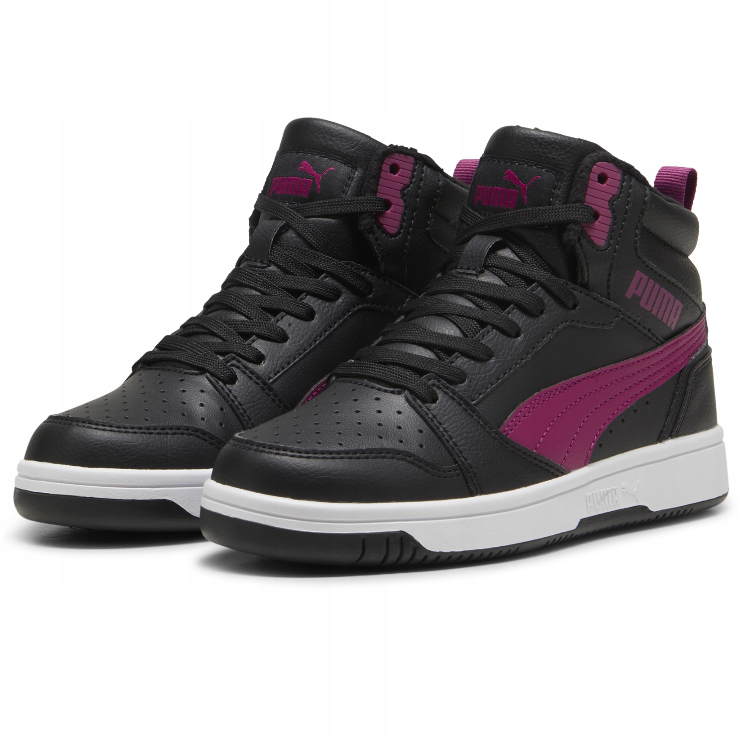 Buty damskie jesienne zimowe Puma Rebound 39468504 wysokie czarne 35.5
