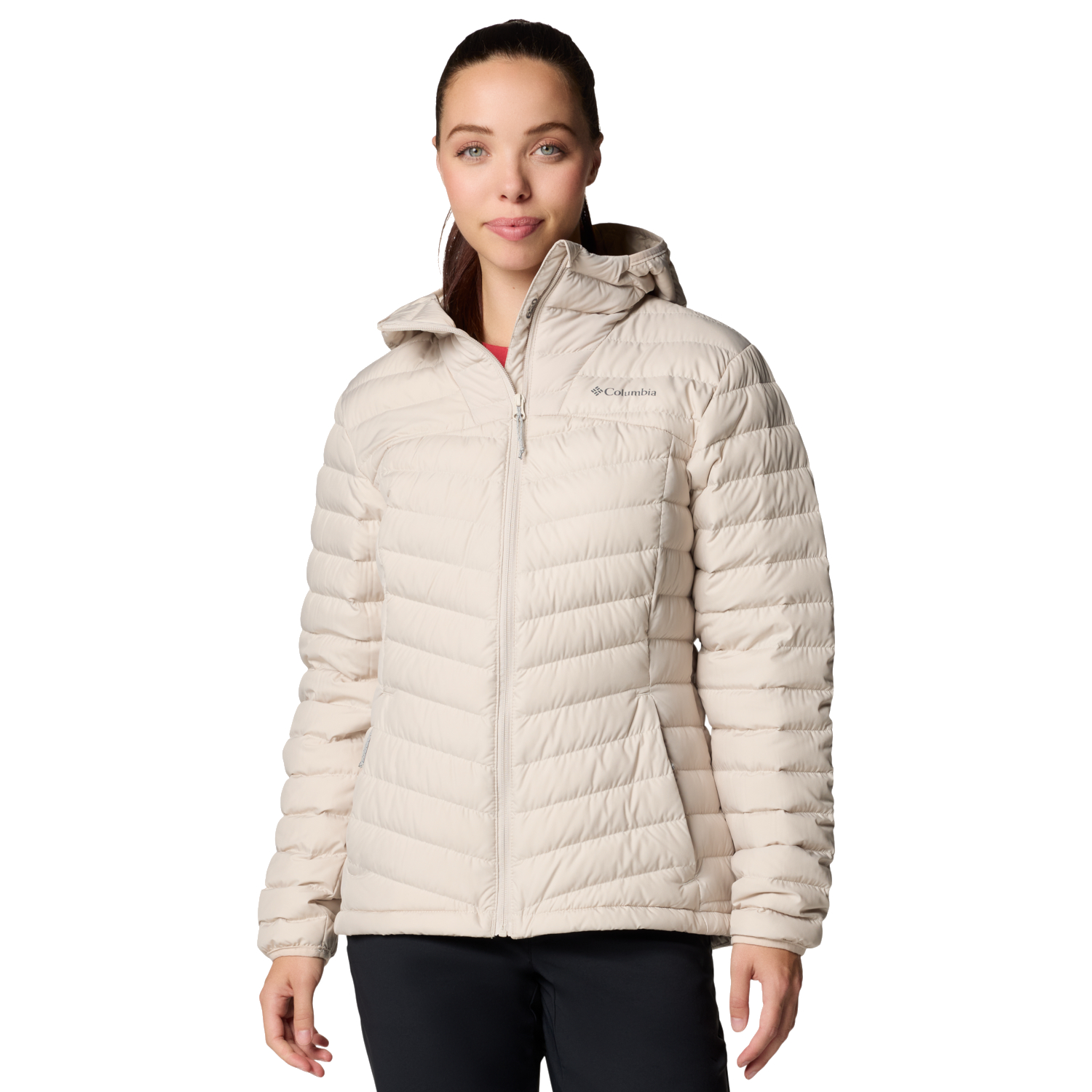 Columbia Westridge Hooded Down Jacket (L) Damska Kurtka Poliester Beżowy