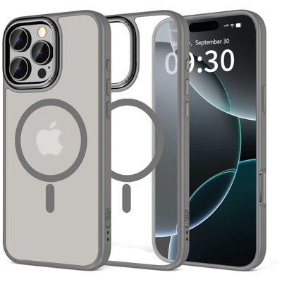 Etui TECH-PROTECT MagEdge MagSafe do Apple iPhone 16 Pro Przezroczysto-tytanowy