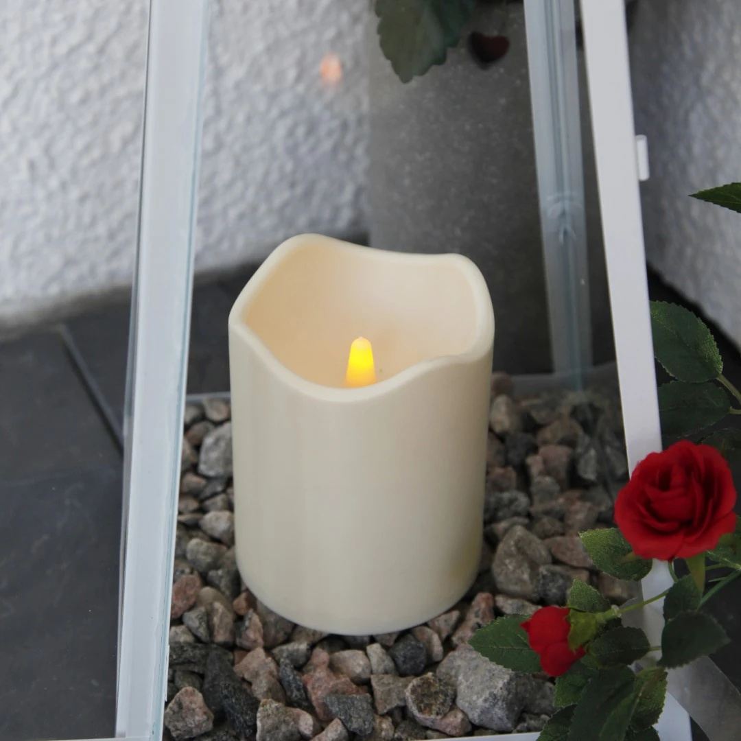 Świeca Led PAUL beżowa 18cm zewnętrzna 1000h IP44