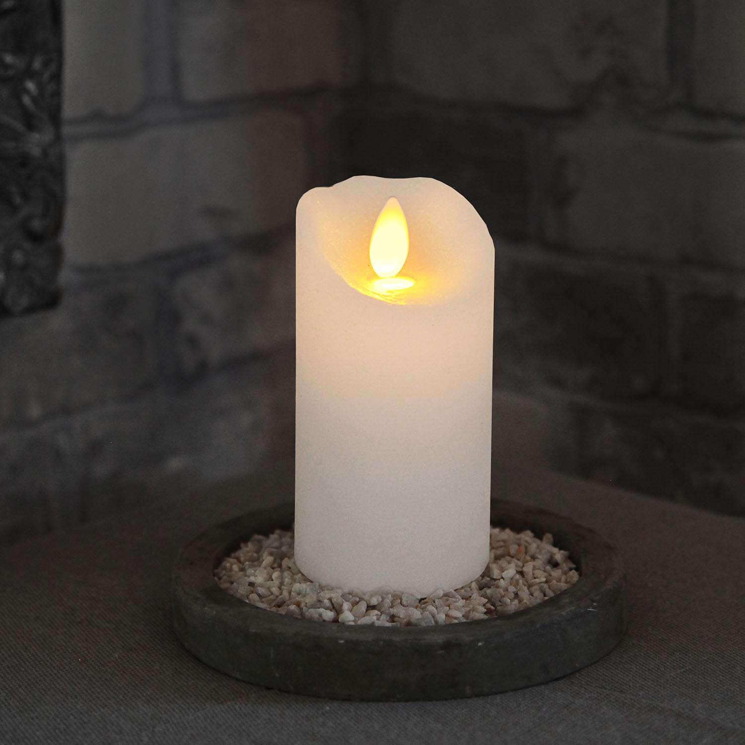 Świeca Led woskowa GLOW biała 10cm