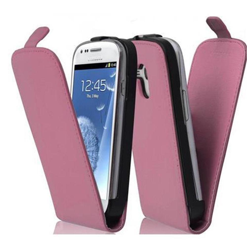 Etui Cadorabo do Samsung Galaxy S3 MINI w kolorze ALT ROSA Etui na telefon komórkowy z klapką wykonane z gładkiej imitacji skóry Etui ochronne Etui z klapką w stylu książki