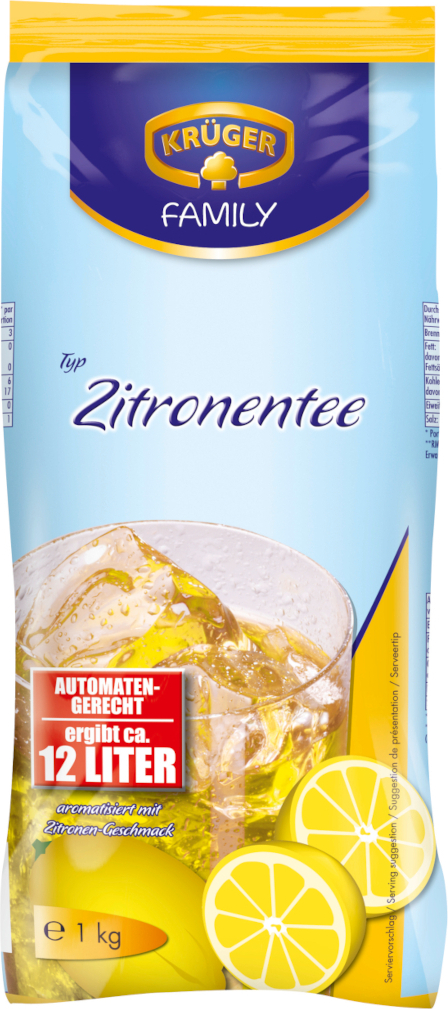 Herbata cytrynowa w proszku typu Krüger do 12-litrowego opakowania 1000g