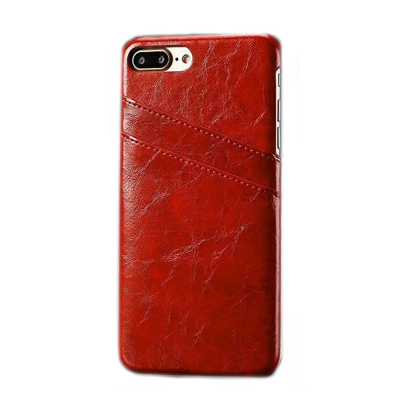 Etui na telefon komórkowy Apple iPhone 7 Plus 5,5 cala z 2 miejscami na karty Etui Hardcase z imitacji skóry Etui ochronne Soft Touch