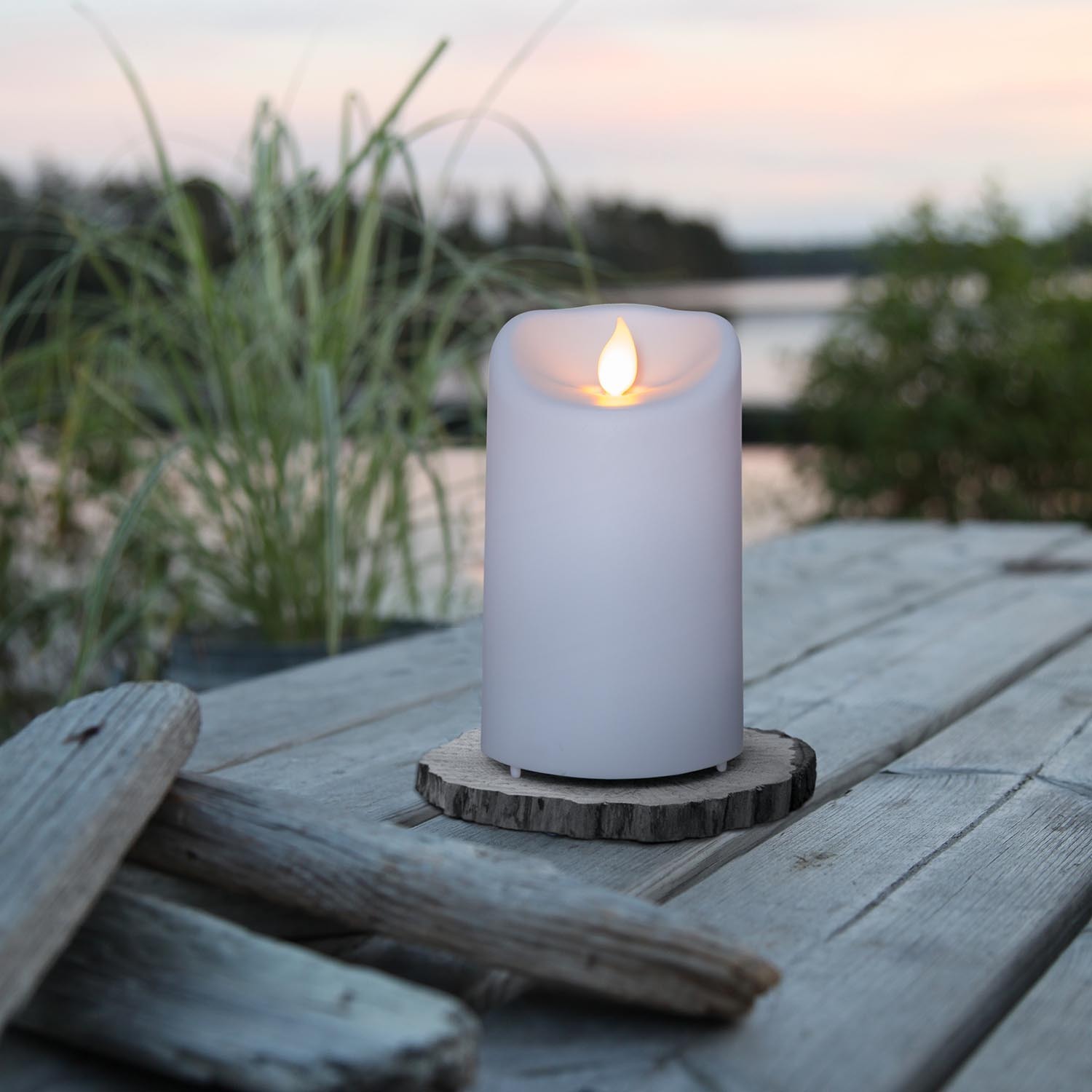 Świeca Led plastikowa M-TWINKLE biała 12,5cm 500h IP44