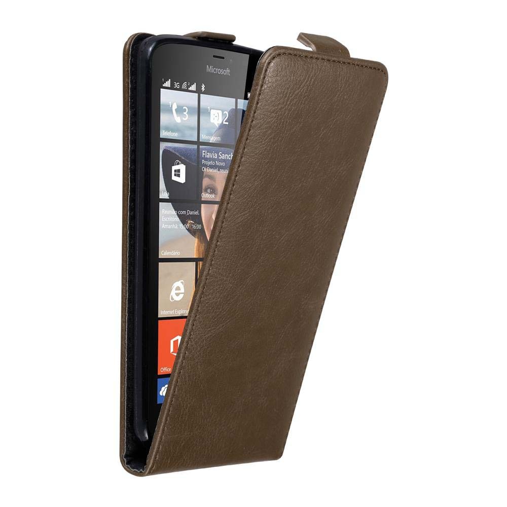 Pokrowiec Cadorabo do Nokia Lumia 640 w kolorze brązowym Etui z klapką na telefon komórkowy Etui Pokrowiec