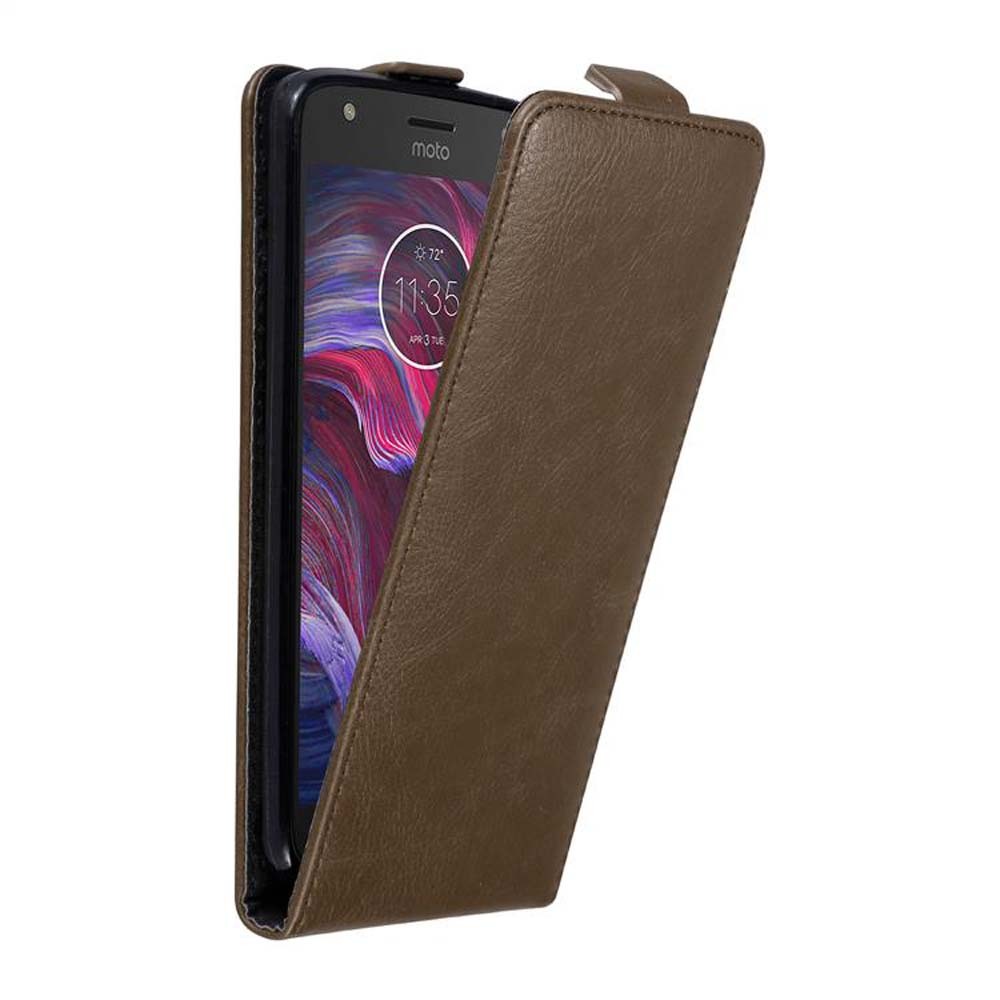 Etui Cadorabo do Motorola MOTO X4 w kolorze brązowym Etui z klapką na telefon komórkowy Etui Cover