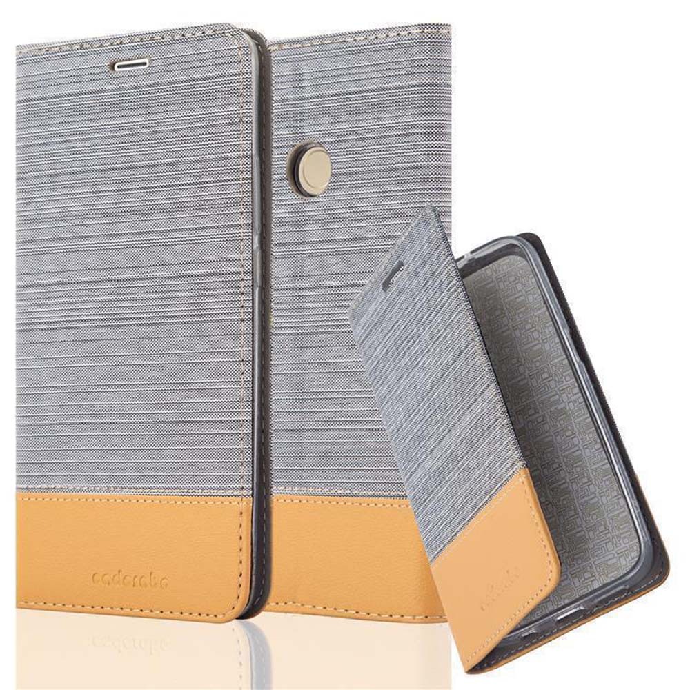 Cadorabo Etui na Xiaomi MAX 2 w kolorze LIGHT GREY BROWN Etui na telefon komórkowy z magnetycznym zamknięciem, funkcją podstawki i miejscem na kartę Etui Etui ochronne Etui z klapką w stylu książki