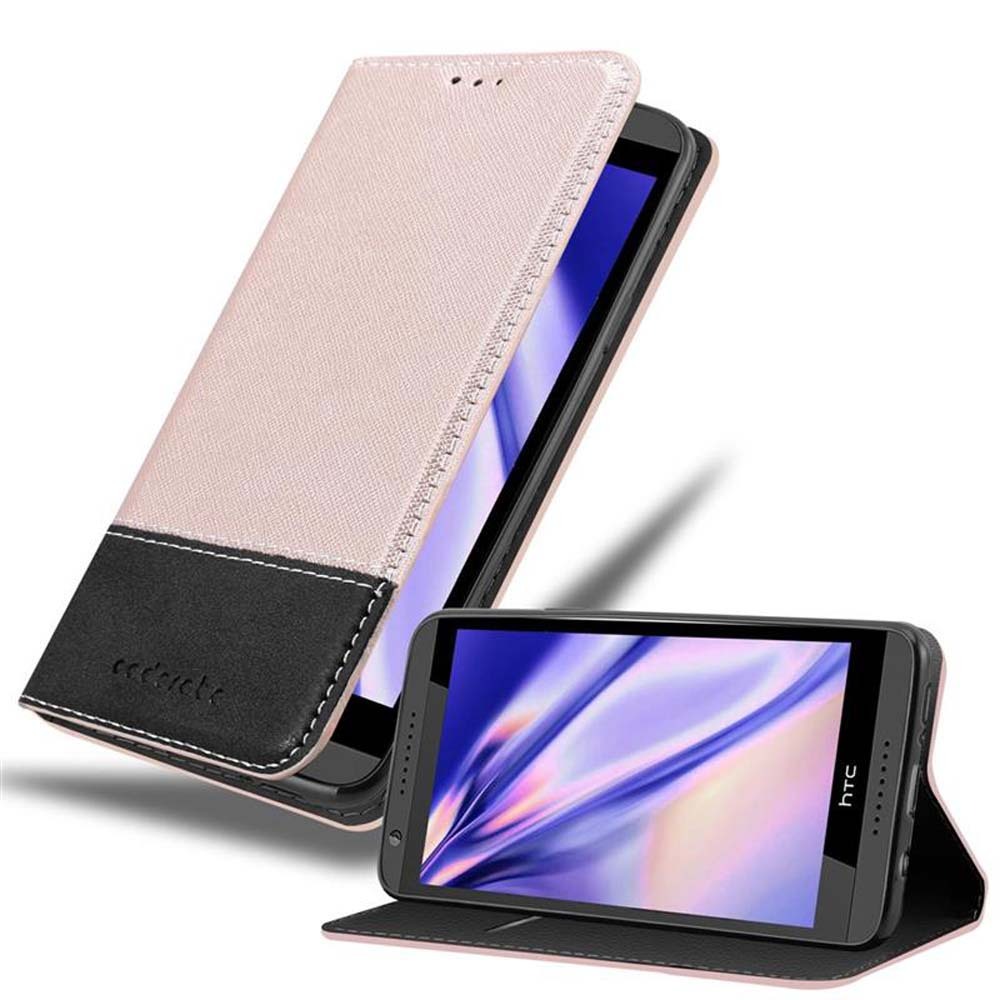 Etui Cadorabo do HTC Desire 820 w kolorze różowym Etui SHANDY Etui Book Case imitacja skóry