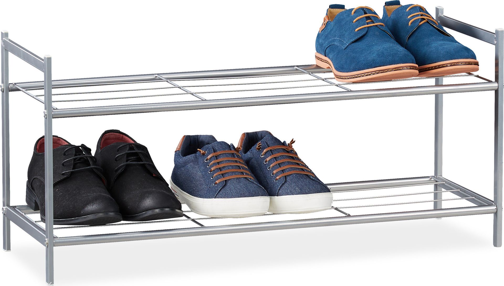 relaksacyjny stojak na buty z 2 poziomami