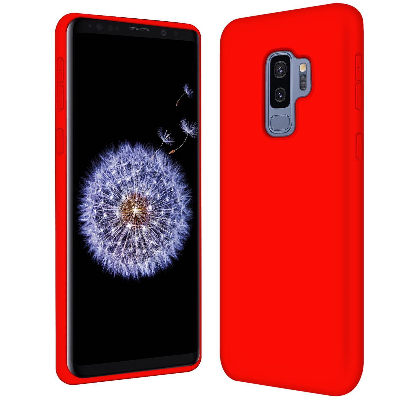Pokrowiec ochronny na telefon komórkowy Samsung Galaxy S9+ silikonowo-żelowe etui na telefon komórkowy, czerwone