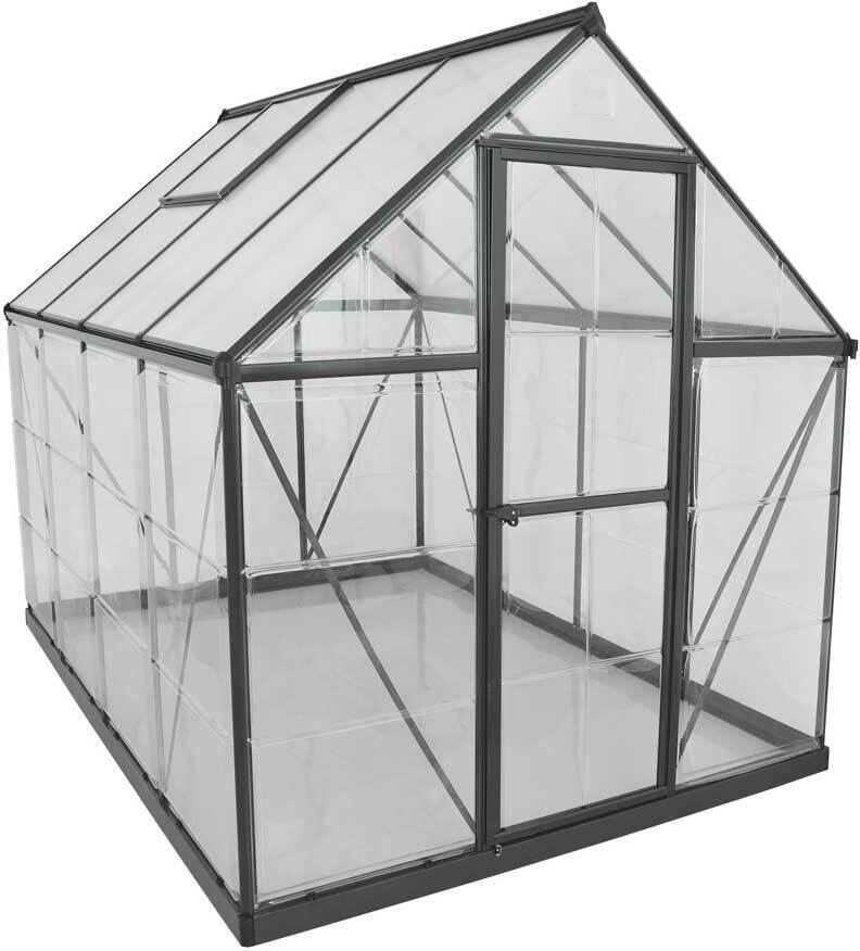 Palram - Szklarnia aluminiowa Canopia Hybrid 68 Antracyt 247x185x208 cm