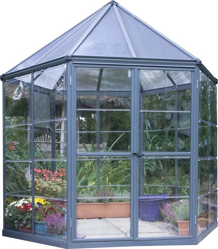 Palram - Canopia Aluminiowa szklarnia Oasis Antracyt 267 cm