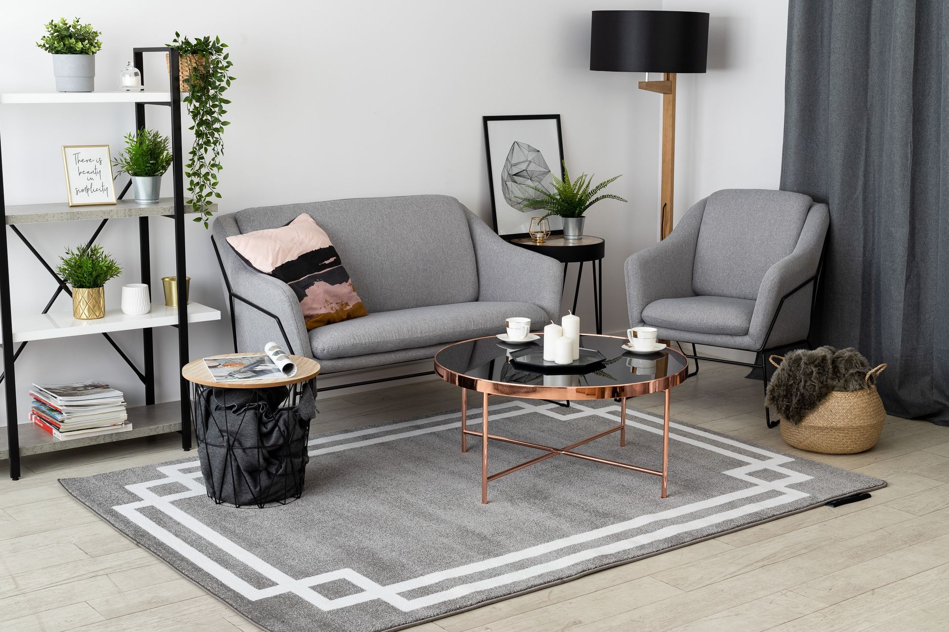 Dywan HAMPTON Lux szary 160x220 cm