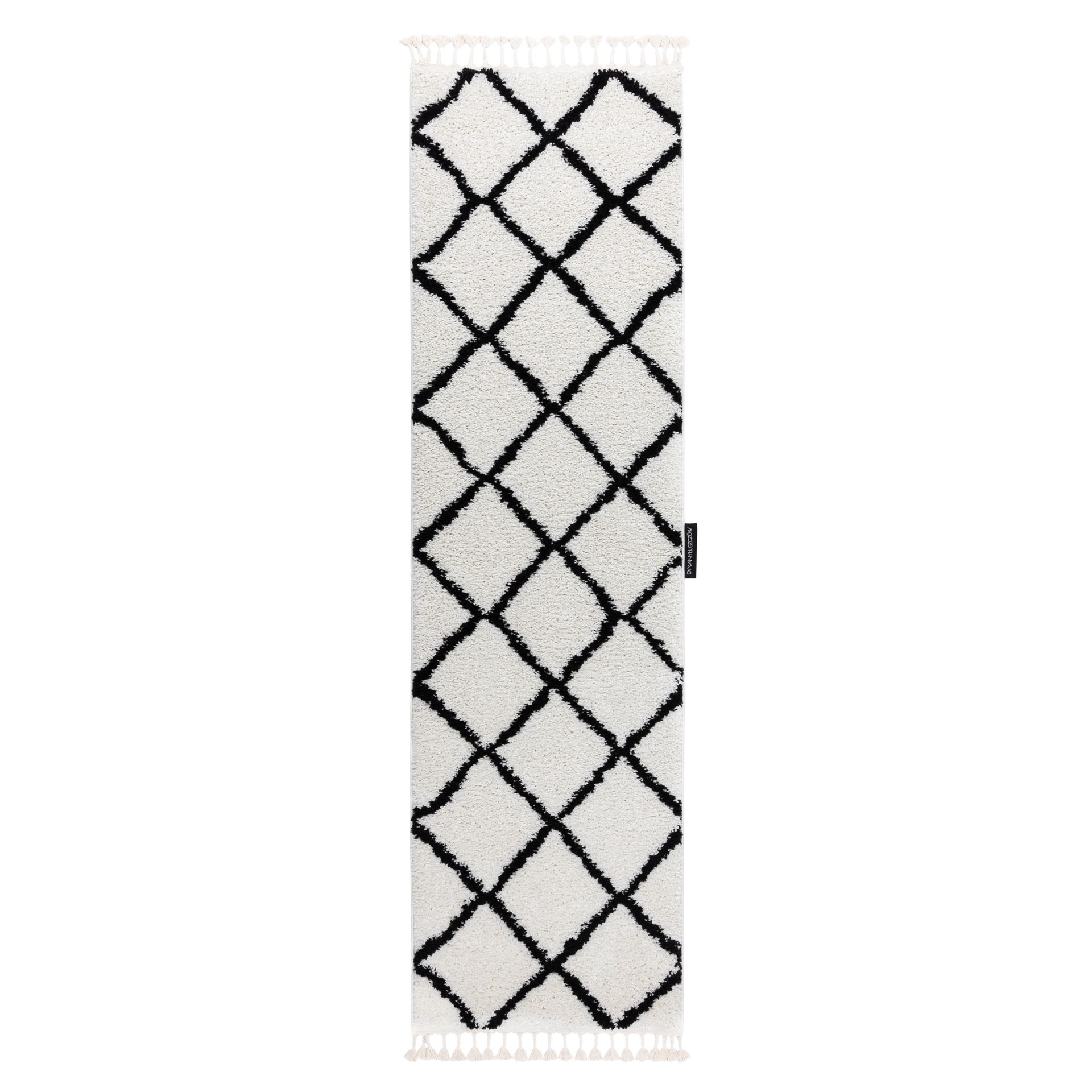 Dywan, Chodnik BERBER CROSS - do kuchni, przedpokoju, na korytarz biały 70x250 cm