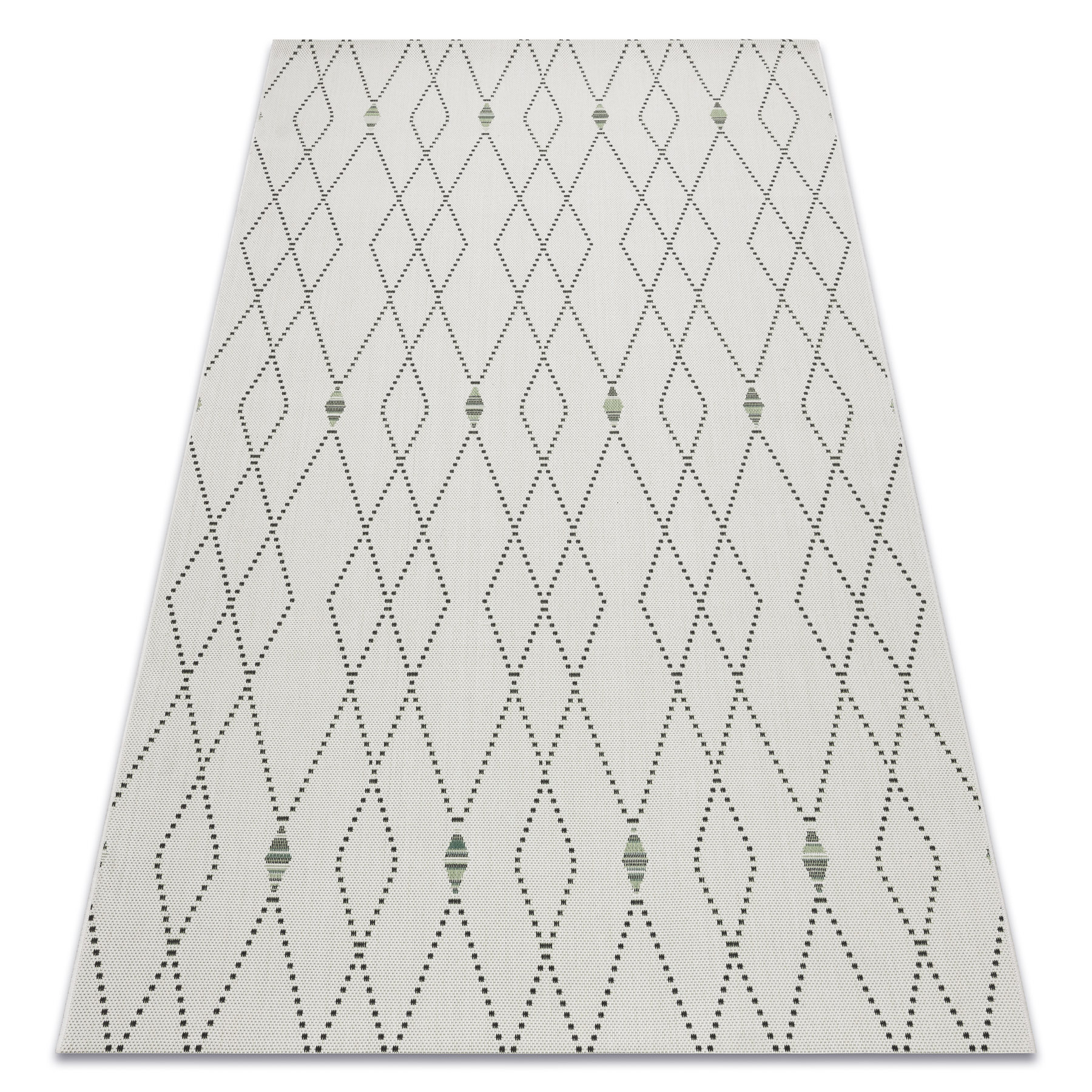 Dywan SZNURKOWY SIZAL COLOR 19443/062 Romby Krem biały 140x200 cm