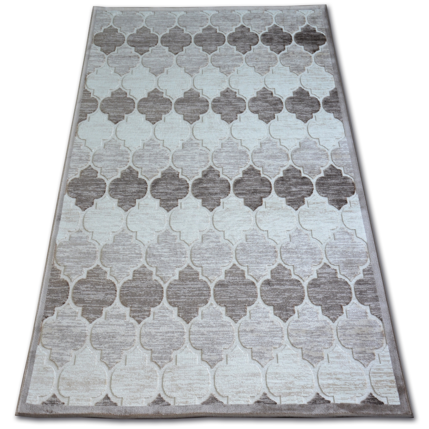 Dywan AKRYL YAZZ 3766 D.Beige/Brown Koniczyna Marokańska Trellis beżowy 200x290 cm