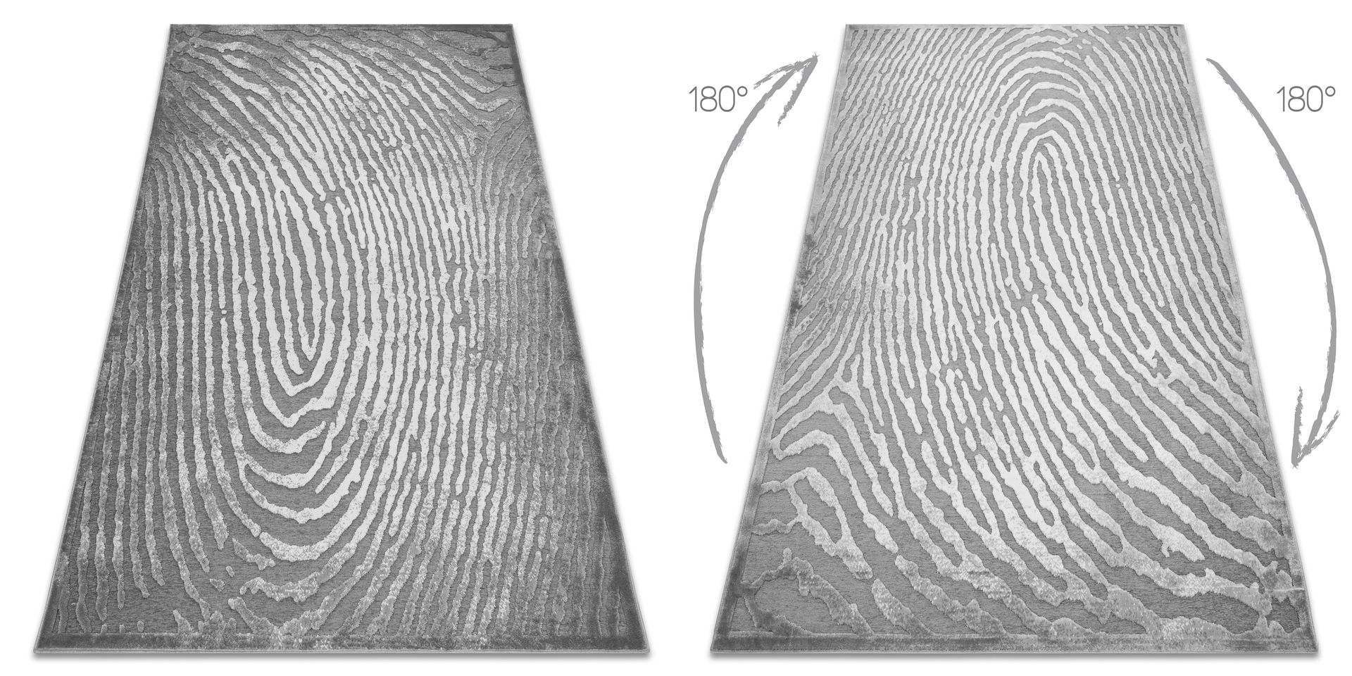 Dywan AKRYL YAZZ W8540 ODCISK PALCA szary 200x290 cm