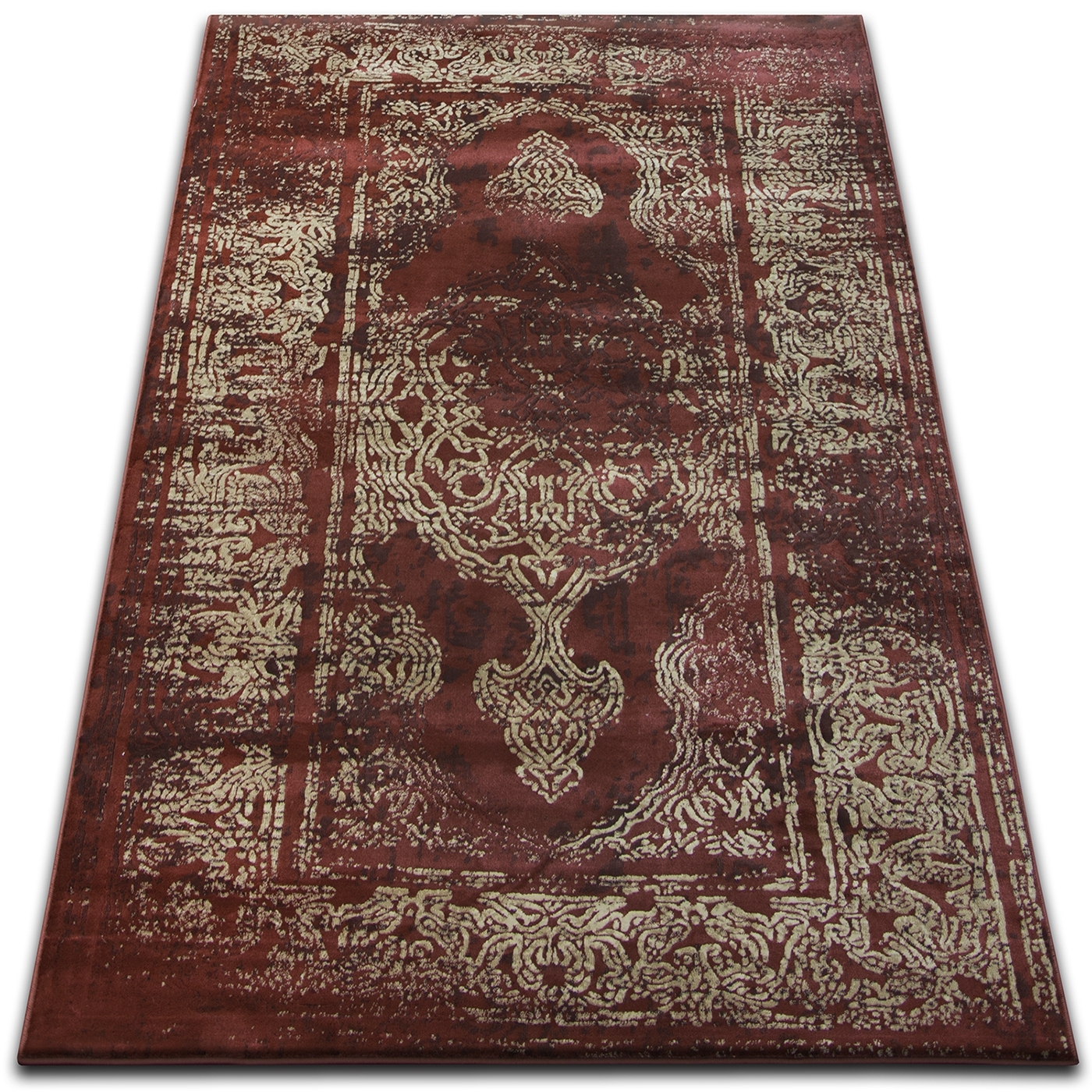 Dywan DROP JASMINE 456 Rust/D.beige czerwony 133x190 cm